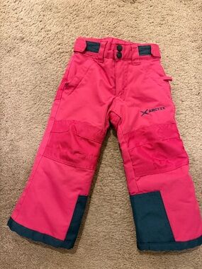 Arctix Kids Hot Pink Snow Pants with Navy Accents